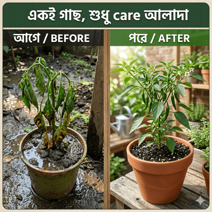 বর্ষায় লঙ্কা গাছের যত্ন