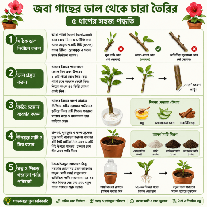 জবা গাছের ডাল থেকে চারা তৈরি করার সহজ পদ্ধতি | How to Grow Hibiscus from Cuttings 5 How to Grow Hibiscus from Cuttings