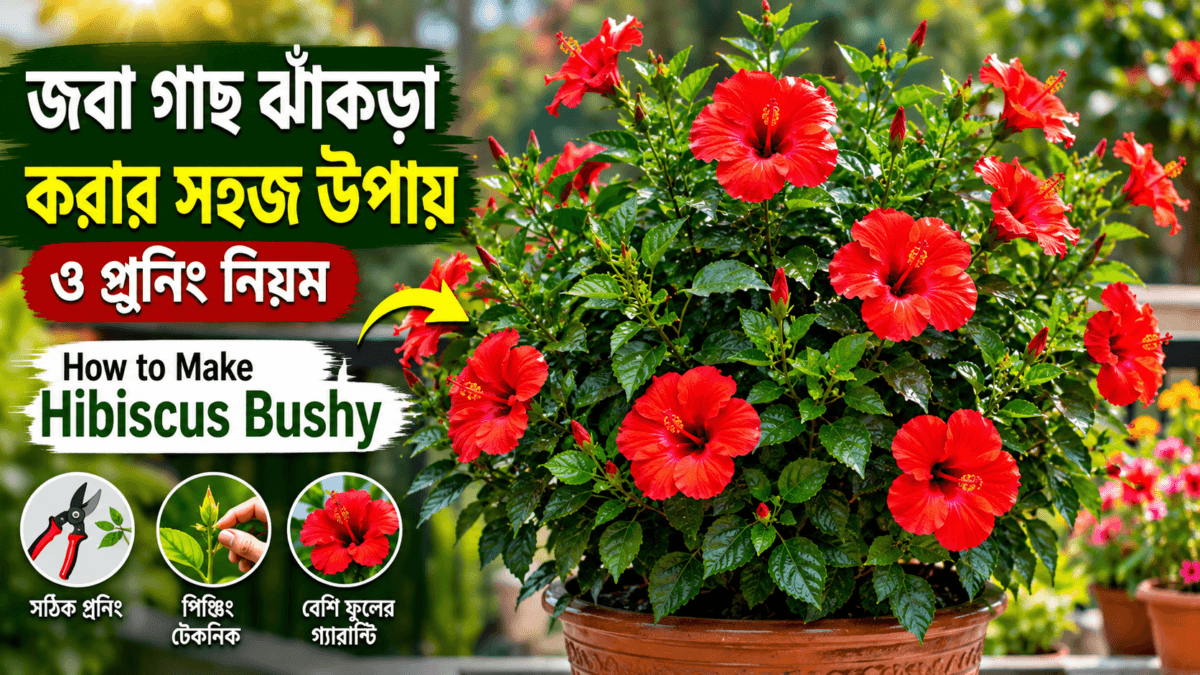 জবা গাছ ঝাঁকড়া করার উপায়: এই ট্রিক জানলেই ফুলে ভরে যাবে গাছ | How to Make Hibiscus Bushy 1 How to Make Hibiscus Bushy