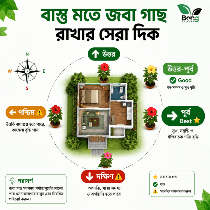 জবা গাছ বাড়ির কোন দিকে লাগানো উচিত? বাস্তু মতে সঠিক দিক ও ফুল বাড়ানোর টিপস 8 Vaastu Tips for Hibiscus Plant জবা গাছ বাড়ির কোন দিকে লাগানো উচিত? বাস্তু মতে সঠিক দিক ও ফুল বাড়ানোর টিপস